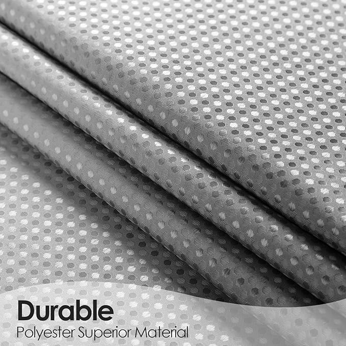 MitoVilla Black White Shower Curtain 72 x 78, Long Waffle Fabric Shower Curtains for Modern Luxury Bathroom Decor, Heavy Duty Hotel Cloth Shower Curtains 78 inch Long, Black Ombre