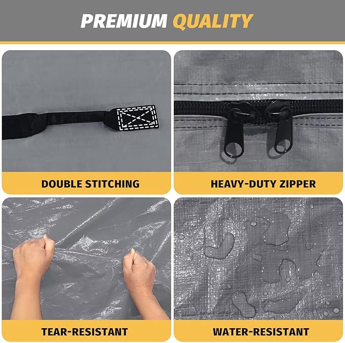 Mattress Bags for Moving and Storage, BETU Waterproof Mattress Protector Mattress Cover California King with 8 Heavy Duty Handles & Zipper Extra Thick Moving Supplies for Bed (86x75x13.5 Grey)