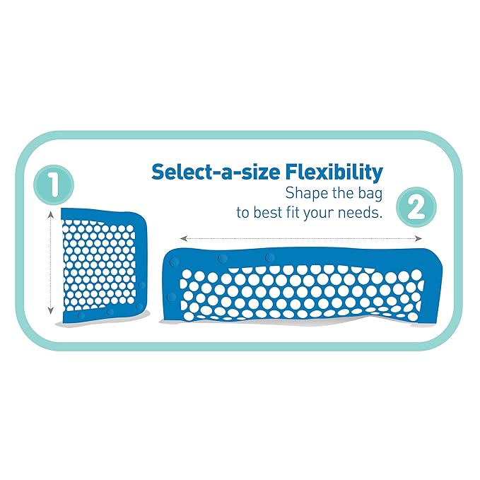 Dr. Brown's 100% Silicone Baby Bottle Dishwasher Bag with Adjustable Sizing for Small Parts,Bottle Nipples,Breast Pump Accessories and Pacifiers