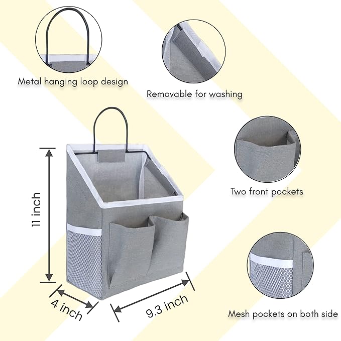 2pcs Wall Hanging Baskets for Organizing, Wall Hanging Storage Bag as Over the Door Organizer, Wall File Organizer, Rv Storage and Organization. For Bedroom, Office, Camper (Pink-Upgraded)