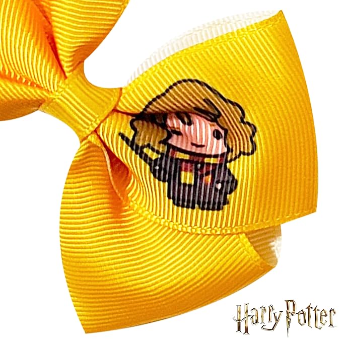 Harry Potter Hair Bows - Hair Accessories Gift Set - 7 Pcs 4 Inch Bundle - Hair Bows for Girls - Different character on each clip - Alligator Clip - Ages 3 +