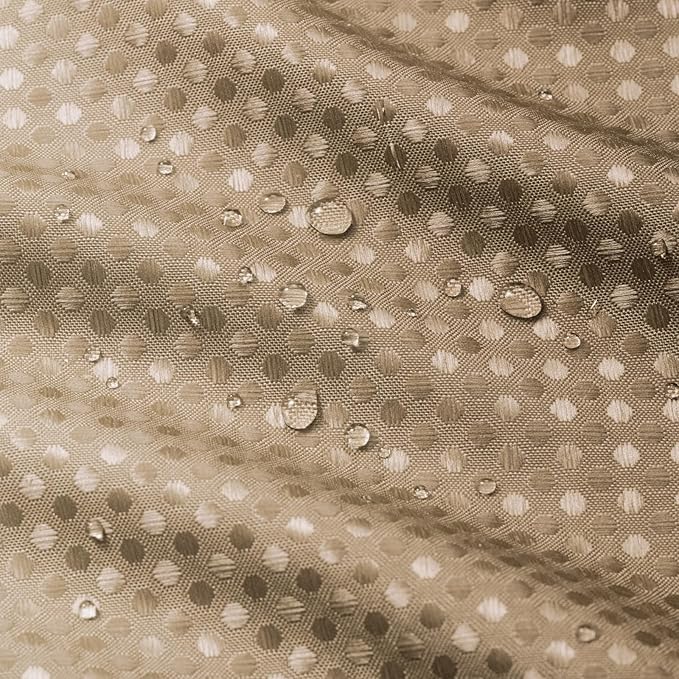 MitoVilla Brown Ombre Waffle Fabric Shower Curtain, Modern Waffle Weave Textured Shower Curtains for Luxury Rustic Bathroom Decor, Vintage Weighted Bathroom Shower Curtain, 72 x 72