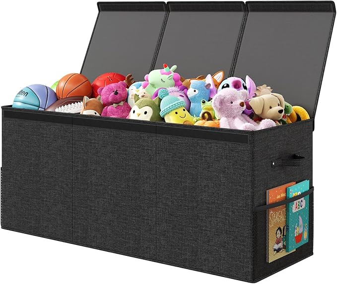 Extra Large Toy Box Chest with Lid, Kids Toy Storage Organizer for Boys Girls, Big Toy Bin Basket Extra Large Toy Storage Box for Living Room Playroom Nursery (40" x14" x16")