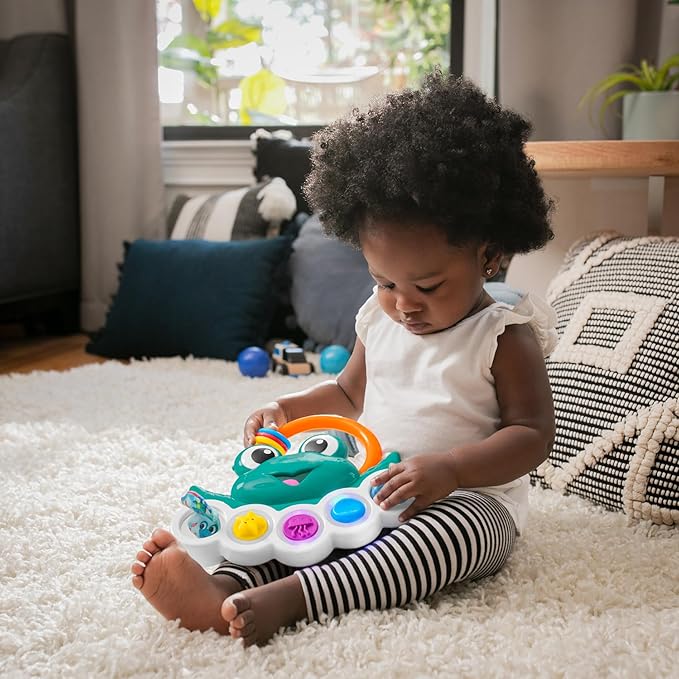 Baby Einstein Ocean Explorers Neptune’s Busy Bubbles Sensory Activity Toy, with Interactive Lights and Music, Ages 3+ Months