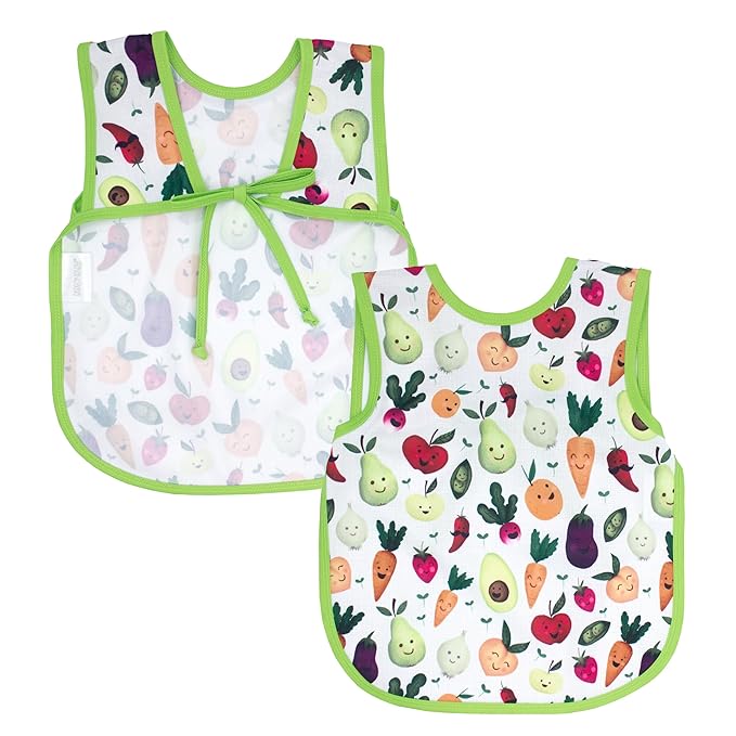 BapronBaby Market Fresh Bapron - No Neck Tie Safer Bib for Baby & Toddler - Soft Waterproof Stain Resistant - Machine Washable - Sz Preschool 3-5yrs