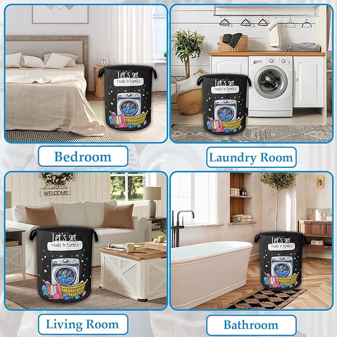Laundry Today Large Storage Basket Collapsible Laundry Basket Oxford Storage Bin for Toy Bins Gift Baskets Bedroom Clothes Children Nursery Hamper 16" X 20.8"