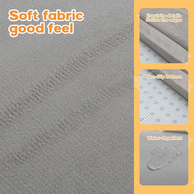 Baby Play Mat for Floor,1.3" Thick Elasti-Foam Playpen Mat for Tummy Time, Easy Care with Non-Slip Cushioned for Infant,Kids and Toddler Crawling