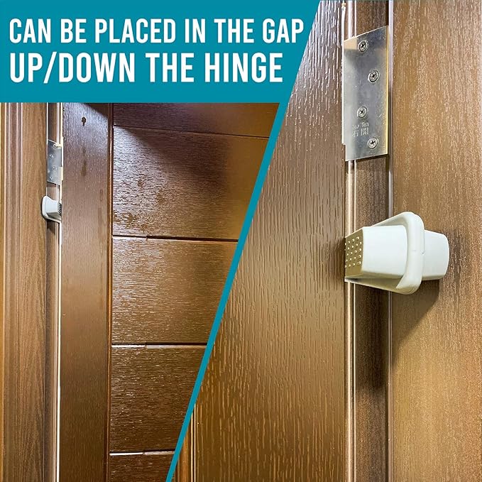 Door Wedge Stopper - 6 Pack (Grey) - Classic Style - Rubber - Floor Mount - DOORSTOP