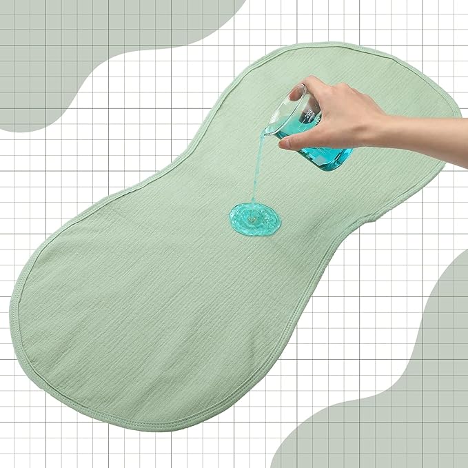Hahafelt 3 Pcs Changing Pad Liners Fits in Peanut Shape Changing Pad Waterproof Diaper Mats Organic Cotton Peanut Mats are Warm on a Baby's Back, Washable Reusable(Fresh Style,Green)