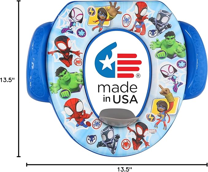 Spidey and His Amazing Friends "Team Up" Soft Potty Seat and Potty Training Seat - Soft Cushion, Baby Potty Training, Safe, Easy to Clean
