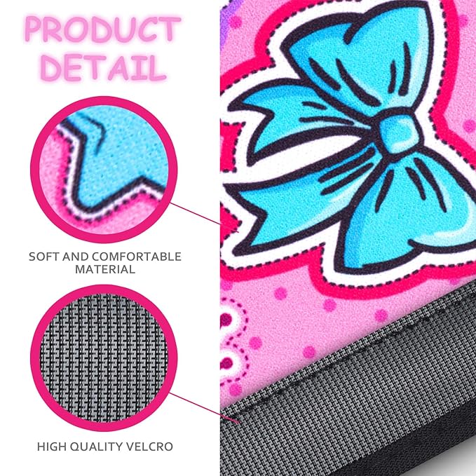 YR Seat Belt Cover for Kids, Soft Comfort Seat Belt Cushion for Children, Cute Cartoon Pattern Car Seat Belt Pads Cover for Girls and Boys, 1 Pack, Pop Pink