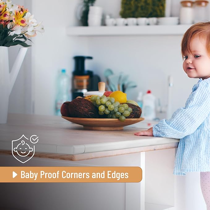 Mr. Pen- Furniture Corner & Edge Safety Bumpers, Small, 15ft Edge & 4 Corners, Baby Proof Corners and Edges, Baby Proofing Corner Guards, Baby Corner Protector Guards, Edge Protector for Baby