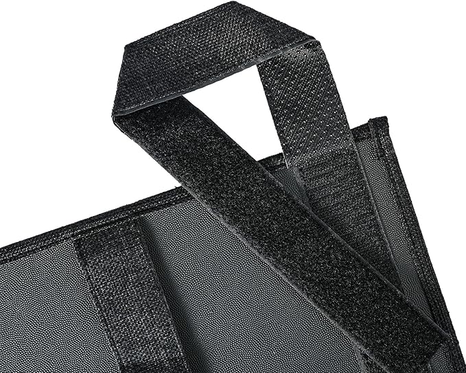 Linen Bedside Caddy, Bedside Storage Organizer for Hospital Beds, College Dorm Rooms or Baby Bed (5 Pockets-Black)
