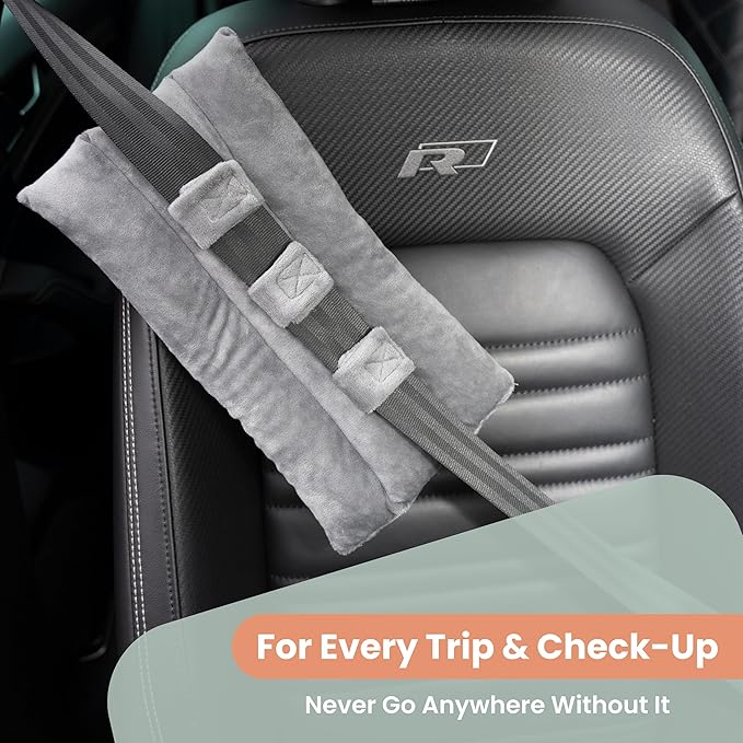 MOYOAMA Seat Belt Pillow Post Surgery- Seatbelt Pillows for Post-Surgery, Chemo Port Pillow for Seat Belt, Port Pillows for Chemo Patients Seatbelt, Seatbelt Cushion for Heart Surgery Recovery Gifts