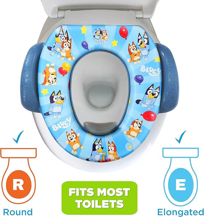 Bluey Soft Potty Seat-Potty Training Toilet Seat,Soft Cushion,Baby-Potty Training,Safe,Easy to Clean,(Pack of 4)