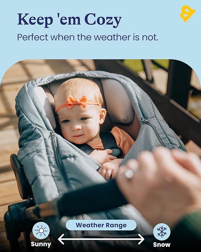 GoldBug Baby Car Seat Cover - All Season Protection - Universal Fit - Essentials for Newborns to Toddlers