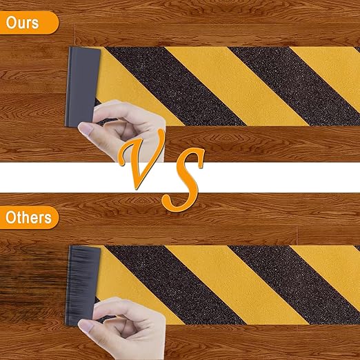 Danlaila 4 Inch x 60 Feet Grip Tape for Stairs, Anti Slip Tape Outdoor Waterproof, Black/Yellow Safety Non Skid Tape Roll for Stair Steps Ramp Wooden, Friction Tape Adhesive Non Slip Strips