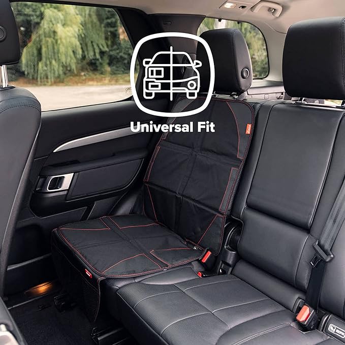 Diono Ultra Mat Complete Back Seat Upholstery Protection from Child Car Seats and Pets, Crash Tested, Premium Ultra Thick Padding, Durable, Water Resistant, Anti-Slip, 3 Mesh Storage Pockets