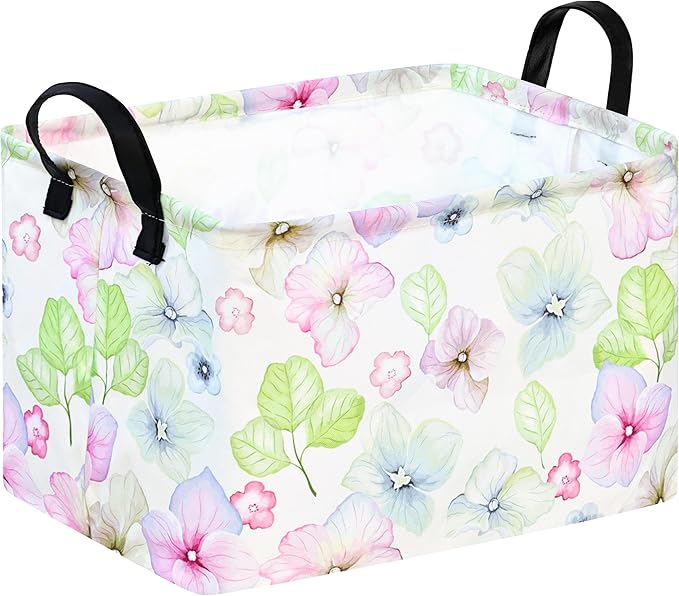 ACMUUNI Rectangle Gift Shelf Nursery Storage Basket Laundry Hamper Storage Box and Bins for Home Clothes with Handles