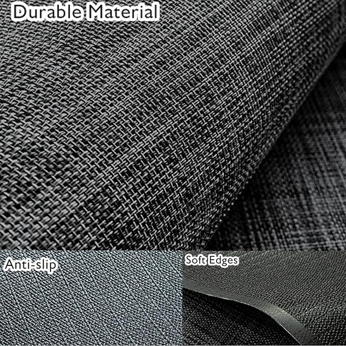 Sycoodeal Office Chair Mat for Hardwood & Tile Floor,Computer Gaming Chair Mat for Rolling Chairs Non-Curve, Anti-Slip, Heavy Duty Floor Protector for Home Office,Black (48" x 55")