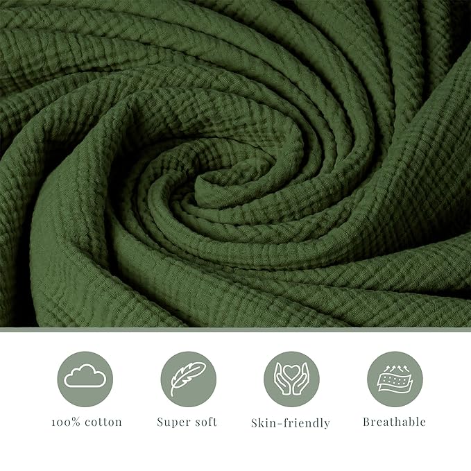 3 Pack Muslin Changing Pad Covers for Girl, Boy, 100% Soft Cotton Changing Table Cover, Breathable Baby Nursery Diaper Chang Pad Sheets (Leaf)