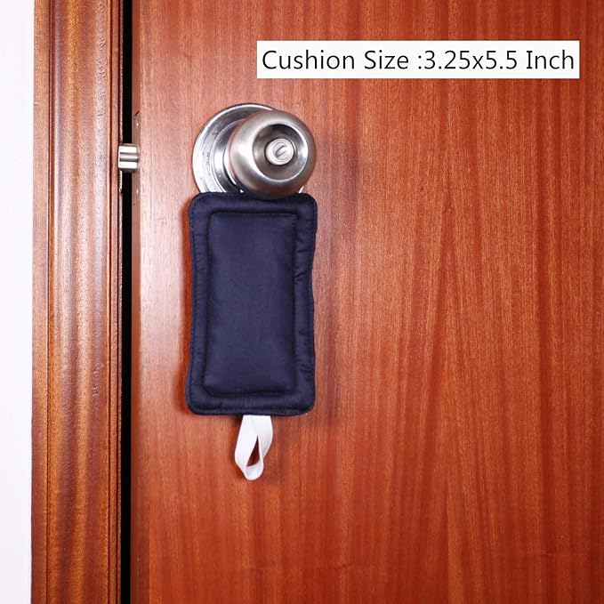Door Silencer Door Jammer Door Closer Cushion Nursery Door Silencer Door Latch Cover 3 Pack for Noise Reducing Quiet Doors Baby Toddler Safety 3.25 x 5.5 Inch (New Navy Blue)