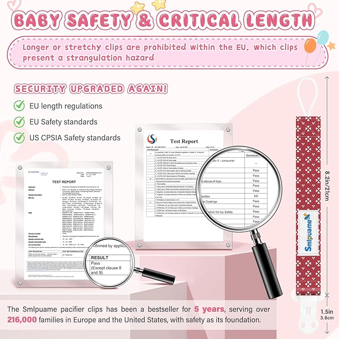 Smlpuame Pacifier Clip Girl,6 Pack Stylish Binky Clips Strap for Baby Girls,Paci Holder with Clip Lightweight Universal Fits Most Pacifiers Teether Toy Teething Ring Soothie,Baby Gifts(Flower)