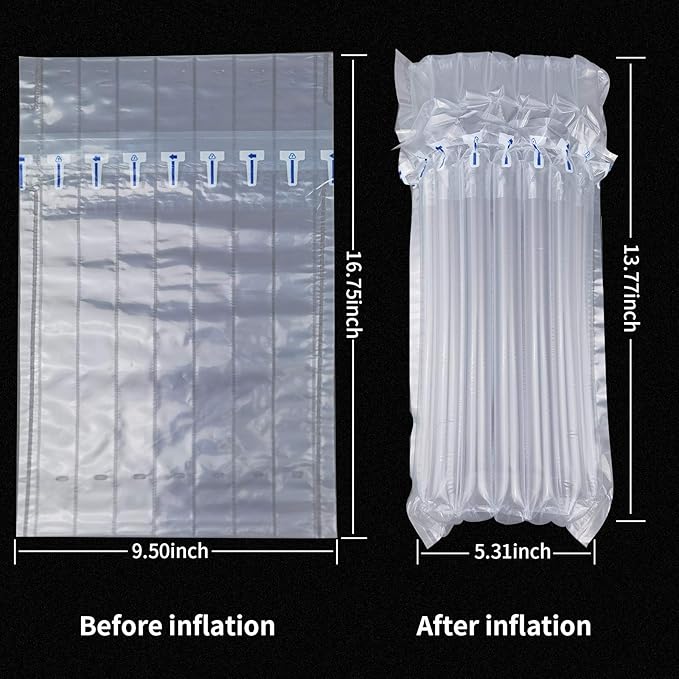 Wine Bottle Travel Protector Bags, Conilly 15 Packs Inflatable Air Column Packaging Bubble Bag with Free Inflator Pump, Reusable Wine Bottle Protector,Safe Choice for wine Transportation