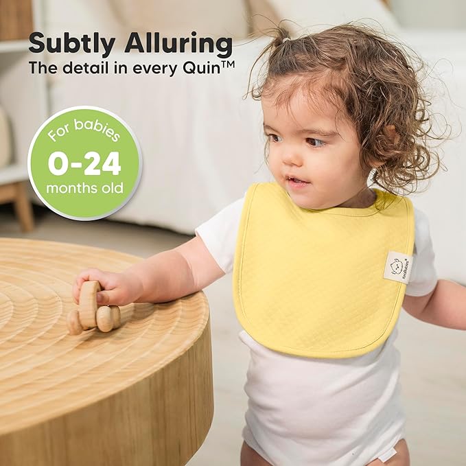 KeaBabies 8-Pack Organic Baby Bibs for Girls, Boys - Quilted Cotton Cloth Baby Drool Bibs for Drooling and Teething Toddler, Newborn, Infant, Soft & Super Absorbent (Dawn)
