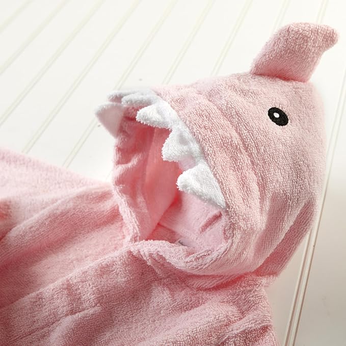 Baby Aspen Baby Shark Hooded Towel/Newborn Spa Bath Robe, Baby Beach Towel | Baby Bath Towel
