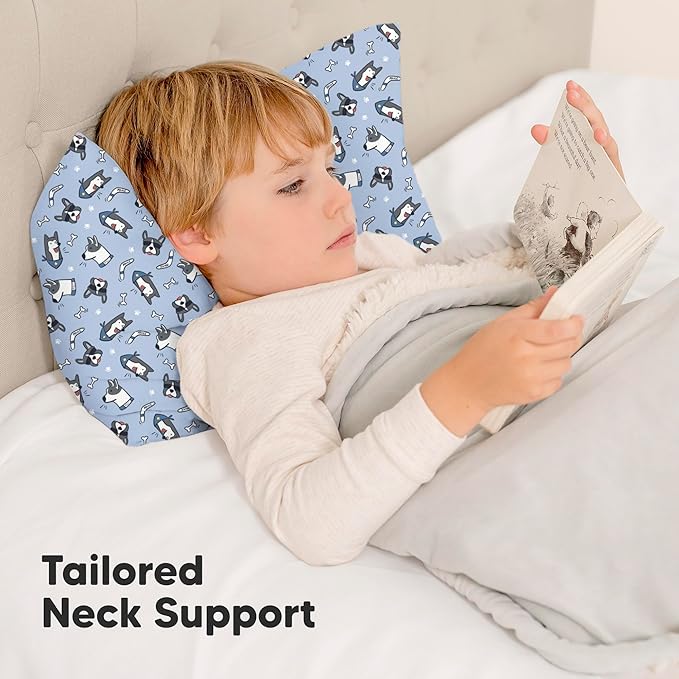Toddler Pillow with Pillowcase - 13x18 My Little Dreamy Kids Travel Bed Pillows for Sleeping, Organic Cotton Small Pillowcase, Soft & Breathable, Machine Washable, Toddlers 2-5 years old (Pawtrol)
