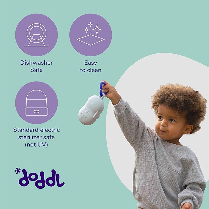 doddl Toddler Travel Utensil Case, Fits Toddler Fork, Spoon and Knife Sets, Clips to Bags & Strollers, Travel Essentials, Dishwasher Safe (Case Only)
