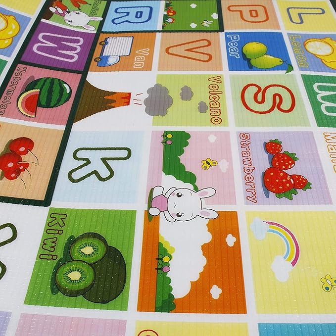SIMPVALE Thicken(0.4") Baby Play Mat for Floor, 70.8"x47.2" Foam Baby Crawling Mat, Reversible Waterproof & Foldable Infant Floor Mat for Toddlers Playtime