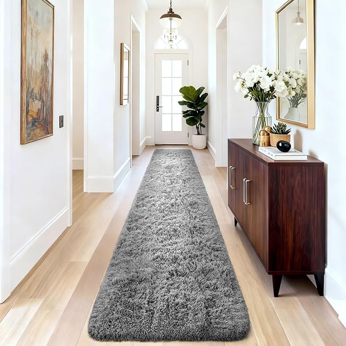 Ophanie Area Rugs for Bedroom Living Room,Color 1- Grey,Size 2' x 10',Shape Rectangular