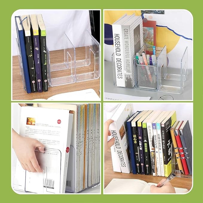 2 Pcs Purse Organizer for Closet, Acrylic Clear Purse Storage Organizers, Closet Organizers and Storage Purse Handbag Divider Holder, 4 Sections Purse Organizers Dividers in Bedroom Office (white)
