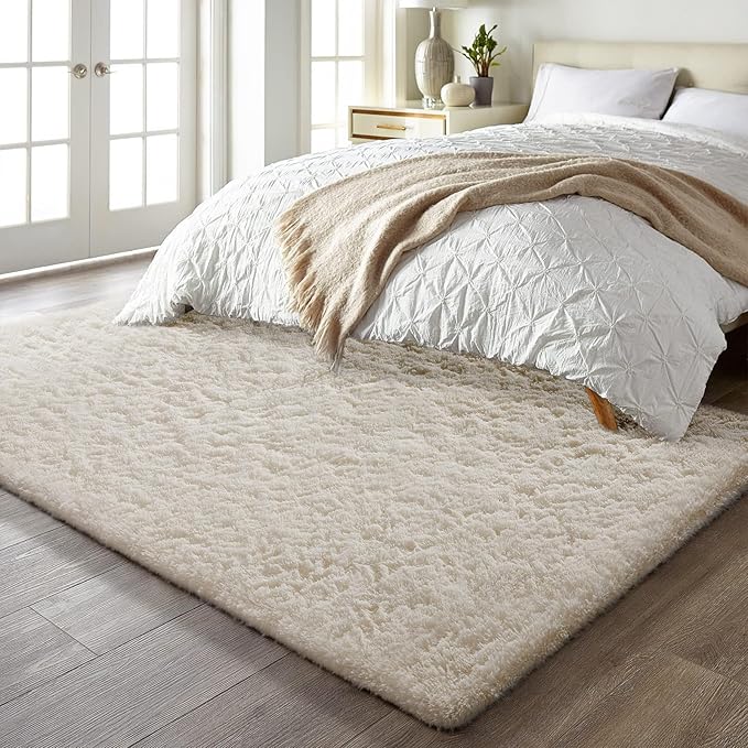 Ophanie Area Rugs for Bedroom Living Room,Color 2- Ivory,Size 5' x 7',Shape Rectangular