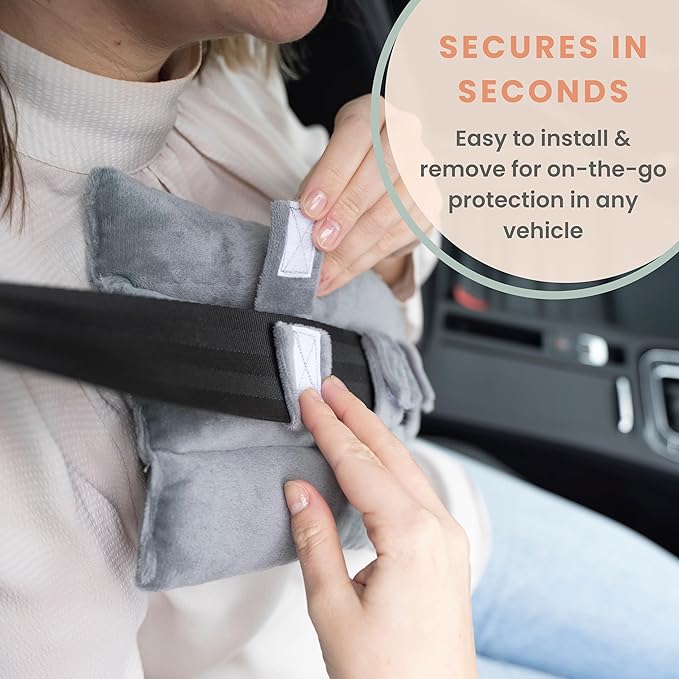 MOYOAMA Seat Belt Pillow Post Surgery- Seatbelt Pillows for Post-Surgery, Chemo Port Pillow for Seat Belt, Port Pillows for Chemo Patients Seatbelt, Seatbelt Cushion for Heart Surgery Recovery Gifts