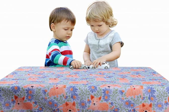 Splat Mat for Under High Chair/Arts/Crafts, Waterproof and Anti-Slip Splash Mat Floor Protector, Washable Highchair Floor Mat, 51 Inch Reusable Messy Mat and Baby Feeding Table Cloth