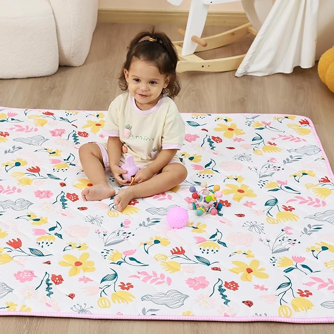 Baby Play Mat 50x50, Extra Large&Thick Baby Floor Play Mats, Foldable Padded Play Mat for Baby Crawling