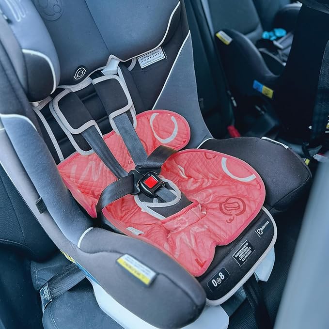 THINK GOOD TOTS Pink Piddle Pad 2-Pack – Waterproof Car Seat & Stroller Protector for Potty Training Toddlers & Babies, Machine Washable, Anti-Slip Backing, Universal Fit