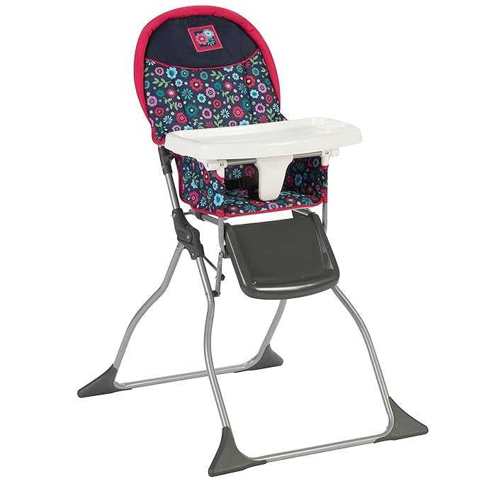 Cosco Kids Highchair for Baby, Simple Foldable High Chair, Convenient, Lightweight, and Compact Design, Flower Garden