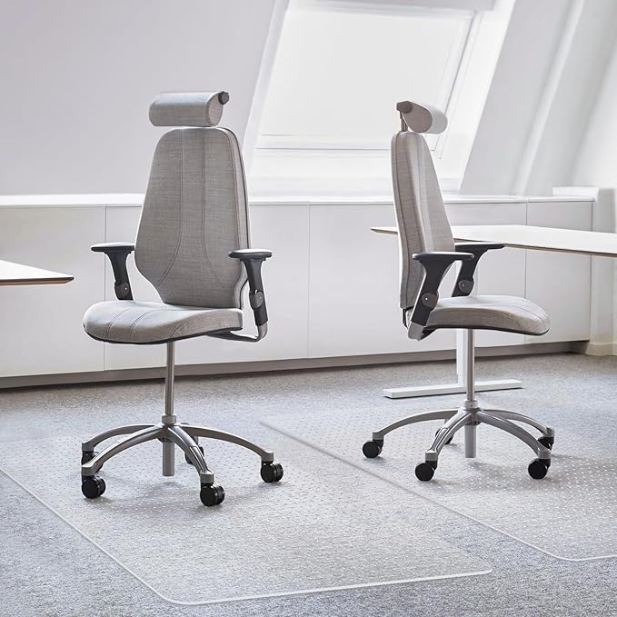 Office Chair Mat for Carpet Floor, 2 Pack 36" x 48" Chair Mat, Slip Resistant Heavy Duty Under Desk Protector Carpeted Floors Mats, Rolling Computer Mats with Studs for Office Low Pile Carpets