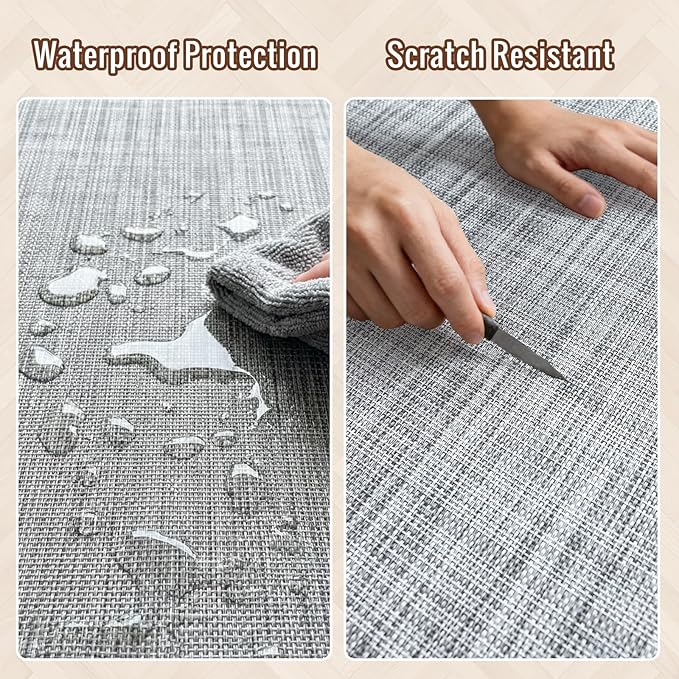 Wansimoo Office Chair Mat for Hardwood and Tile Floor, 36"x48" Floor Mat, Heavy Duty Computer Gaming Chair Mat, Anti-Slip, Non- Curve, Desk Chair Mat,Floor Protector for Home Office(Grey)