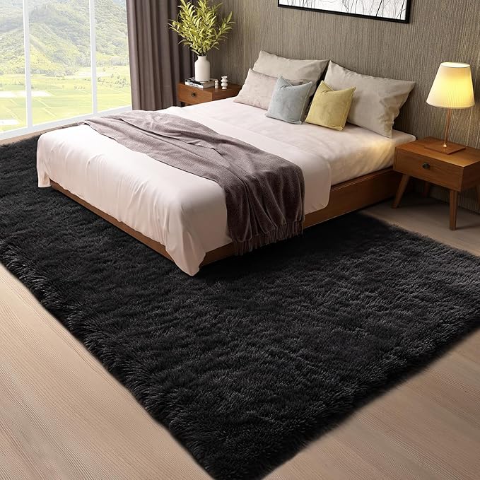 Ophanie 8x10ft Black Rug