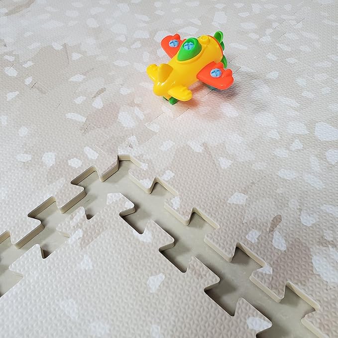 Premium Soft Foam Baby Play Mat 5.5 x 3.9 ft, Easy to Clean, 0.5” Thick – Modern Terrazzo Design for Playrooms and Home Décor