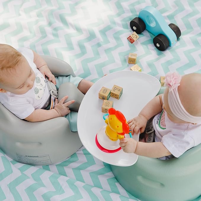 Bumbo Seat Tray Attachment, Baby Infant Child Toddler Floor Seat Eating Tray Activity Play Top Accessory for Boys and Girls 3 to 12 Months Old, White