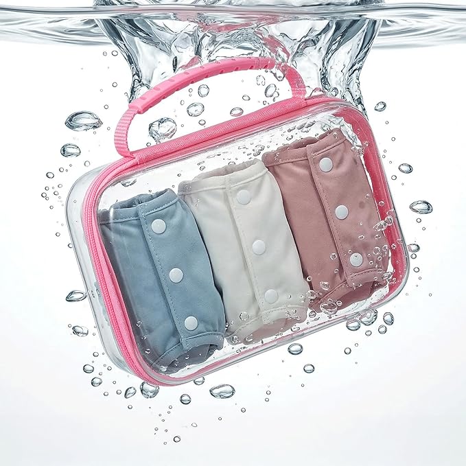 Large Toy Storage Bags with Handle,Clear Hard Shell Zipper Case, 3 Pcs Travel Toiletry Bag,Waterproof toys storage and Organizer Bags for Puzzles,Diapers,Cosmetics,Reusable Organizer Pouch