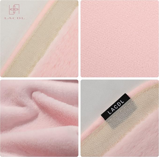 LACDL Extra Long Seatbelt Cover Super Soft Furry for Adults Kids Women & Men, Thick Plush Full Car Seat Belt Strap Cushion, Fluffy Shoulder Pad Protector, Auto Interior Accessories, 1pc, Pink, 19.5in