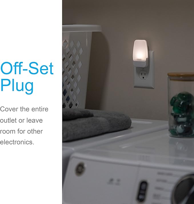 GE LED Night Light, Plug-in, Dusk to Dawn Sensor, Warm White, Ambient Lighting, Ideal Nightlight for Kids, Adults, Bedroom, Bathroom, Nursery, Hallway, Kitchen, 46478, 8 Pack