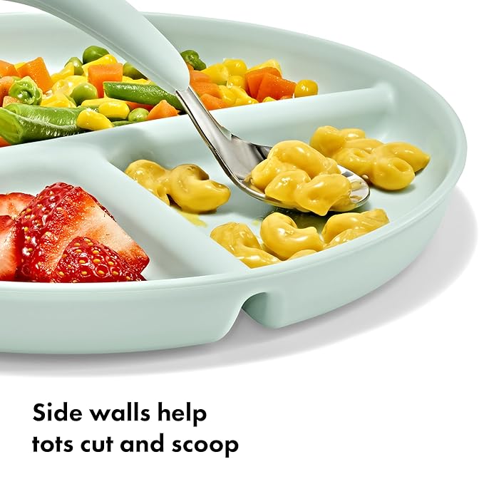 OXO Tot Stackable Divided Plates Set - 3pk - Light